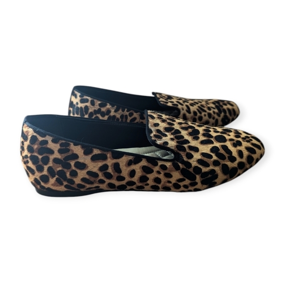 Birdies The Starling Loafers Leopard Print Calf Hair Animal Print Shoes - Picture 1 of 9